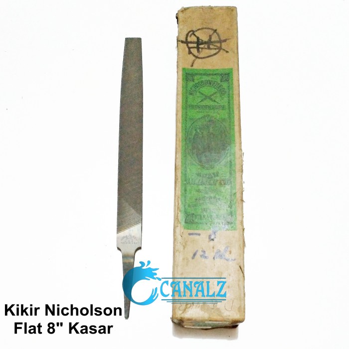 Kikir Nicholson Flat 8" Kasar - Kikir Rata 8 inci inch Bastard