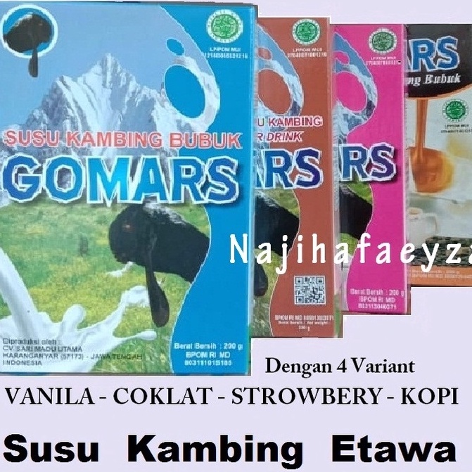 

9.9 BRANDS FESTIVAL GOMARS Susu Kambing Etawa Anak dan Dewasa - Susu Bubuk 200 gram Pengganti Susu Sapi - alghonam kalsigo skygoat