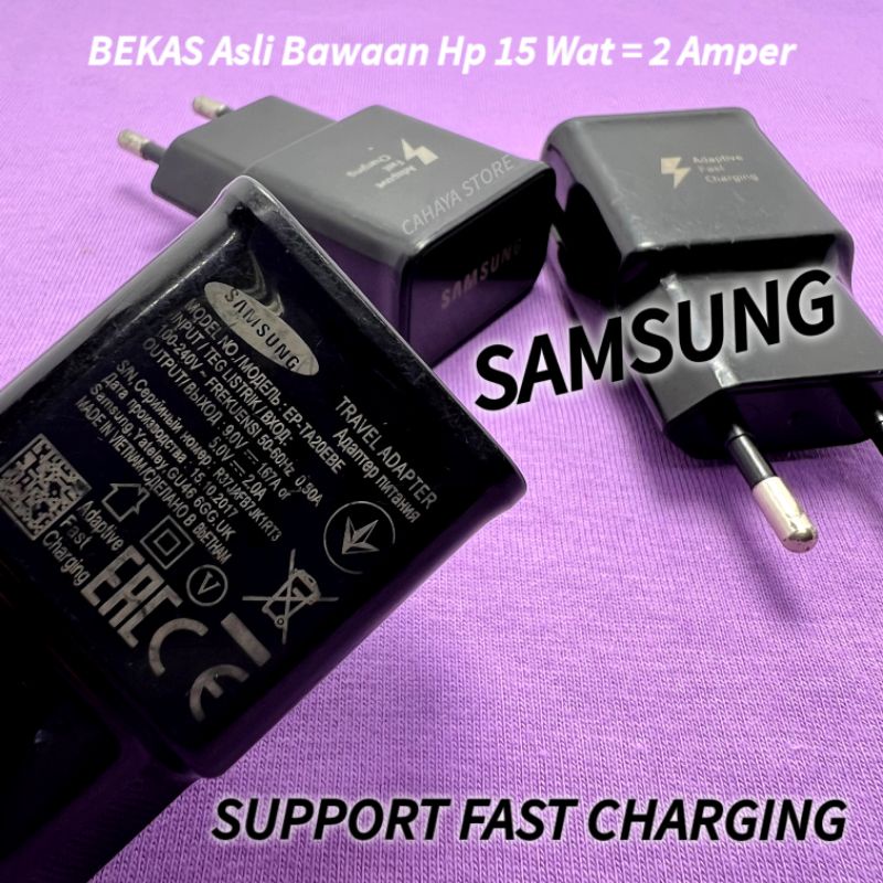Adaptor Cas Smsng Fast Charging Bawaan Hp Bekas M04S A04 A04S A42 M43 M50 M55 M52 M60 M04S S9+ S8+ P