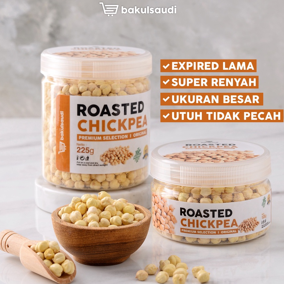 

(COD )NEW_PRODUCT Kacang Arab Premium Panggang Renyah & Gurih Original 100% Roasted Chickpeas Chickpea Garbanzo Asli