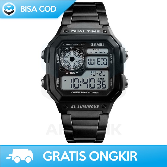 MUST HAVE JAM TANGAN DIGITAL KOTAK PRIA SKMEI 1335 ASLI RANTAI TAHAN AIR TERBARU TERMURAH