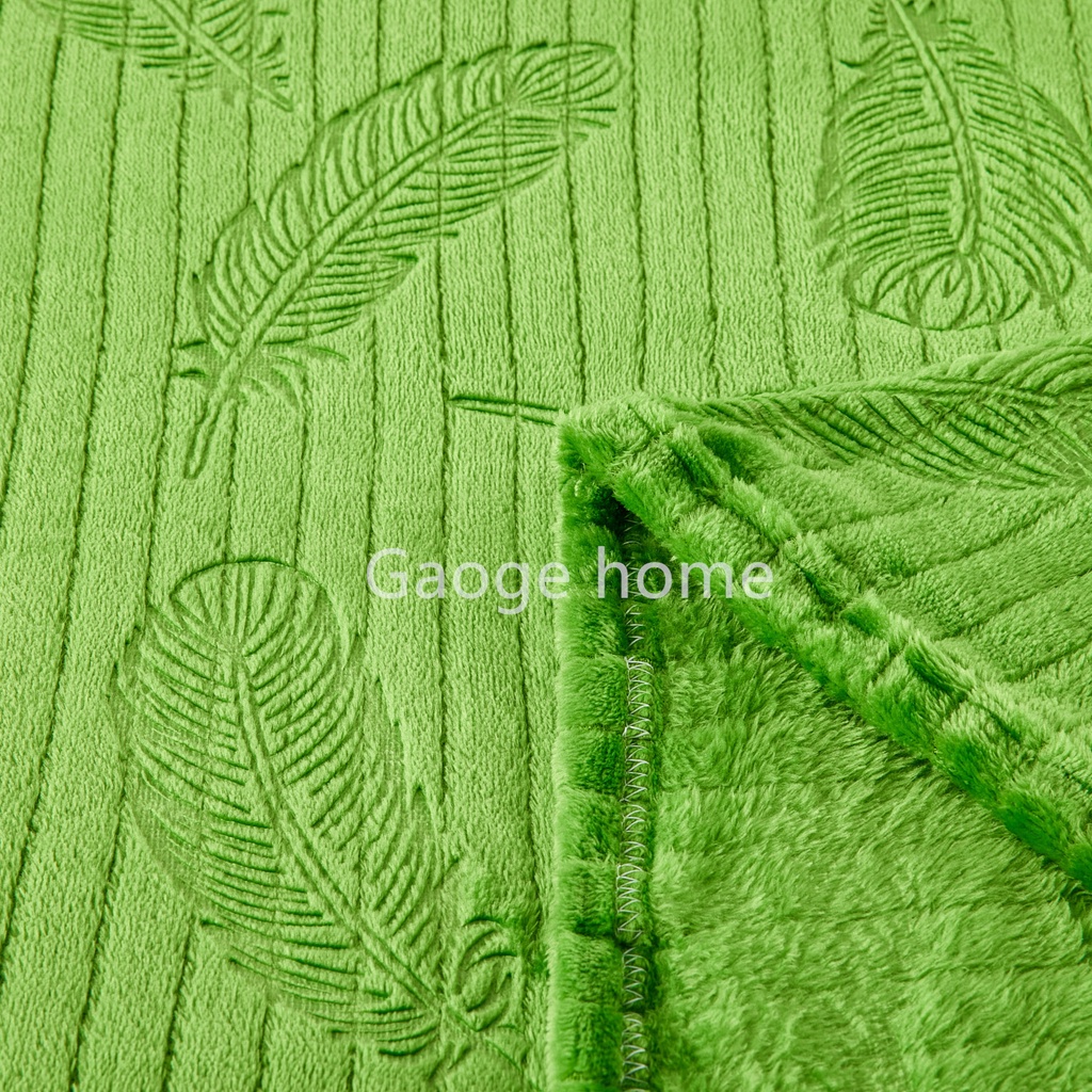 Selimut Bulu polos 180x200 emboss 3D Star Moon Flower Leaf Premium