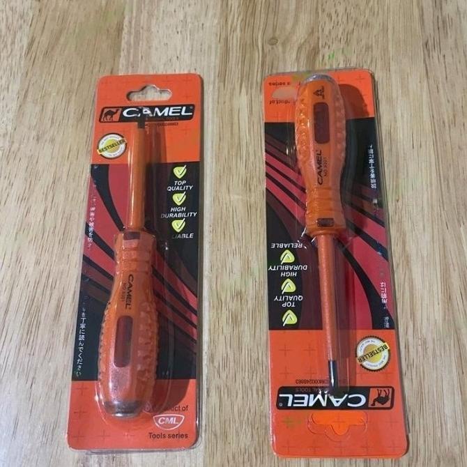 *:*:*:*:*] Obeng Tespen Listrik Jumbo Camel Orange | Obeng Test Pen Bagus CAMEL