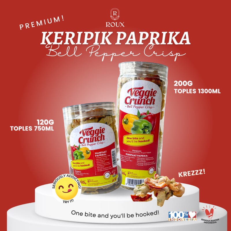 

Keripik Paprika Premium Enak Gurih Renyah Veggie Crunch Roux Bakes