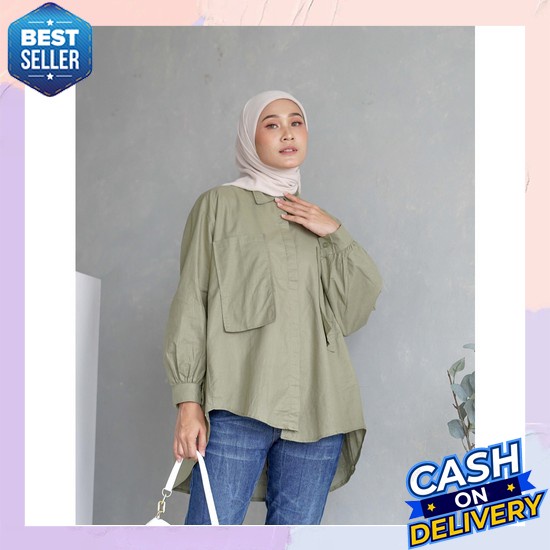 Model Tunik Kemeja Terbaru Dari Batikcuan Bahan Toyobo Premium / Atasa Kalina Shirt Katun