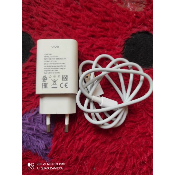Casan charger vivo asli bawaan hp cabutan fast charging cas vivo y12