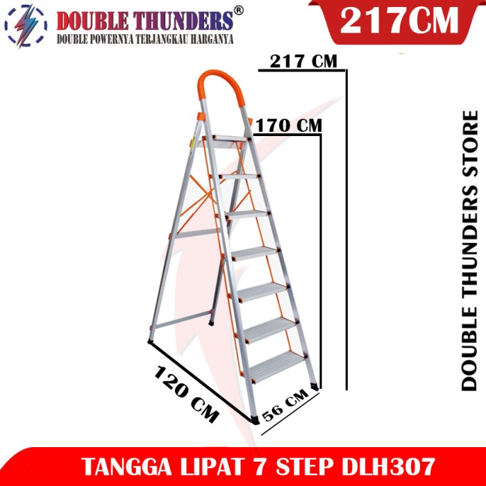 Bestseller Dt Dlh307 Tangga Lipat Aluminium 170Cm / House Hold Ladder 7 Step
