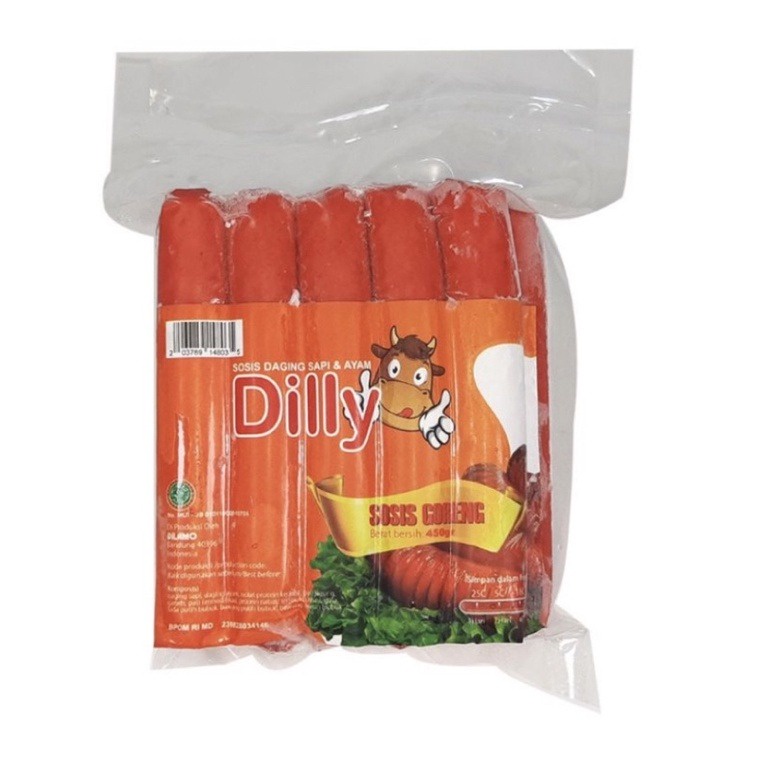 

DILLY SOSIS GORENG 450 GR ISI 10 PCS BEEF SAPI SAUSAGES MERAH DILI