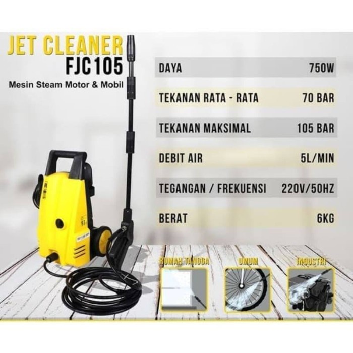 JET CLEANER FIRMAN FJC 105 MESIN CUCI STEAM MOTOR MOBIL LISTRIK BARU