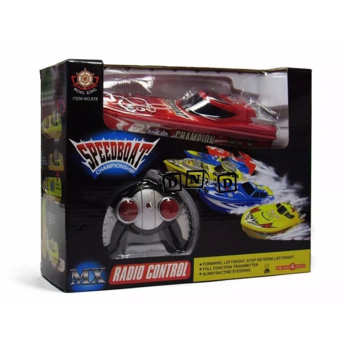 Bestseller Mainan Anak Remote Control Speed Boat Championship Perahu Kapal Cepat