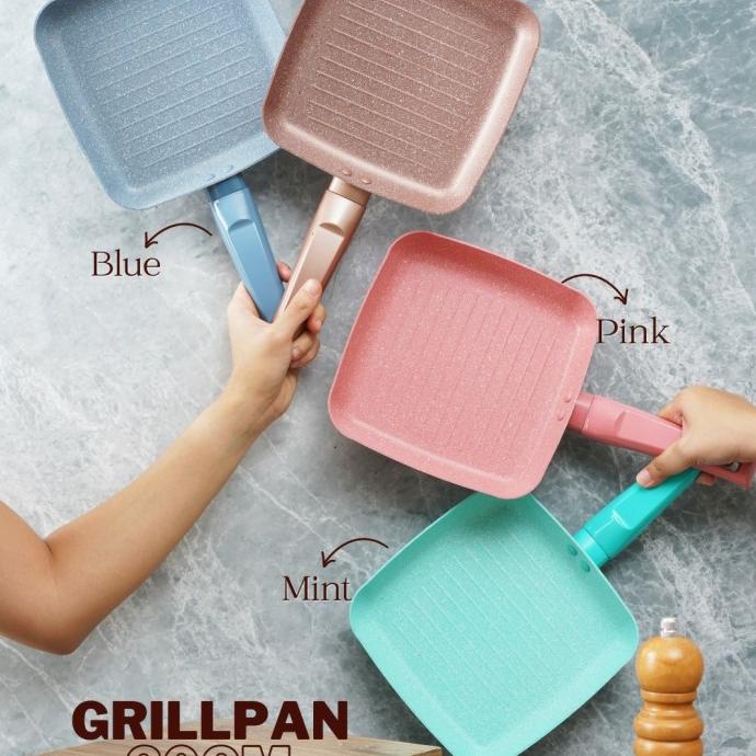 Pero Grill Pan 20Cm / Wajan Panggang Anti Lengket Granite