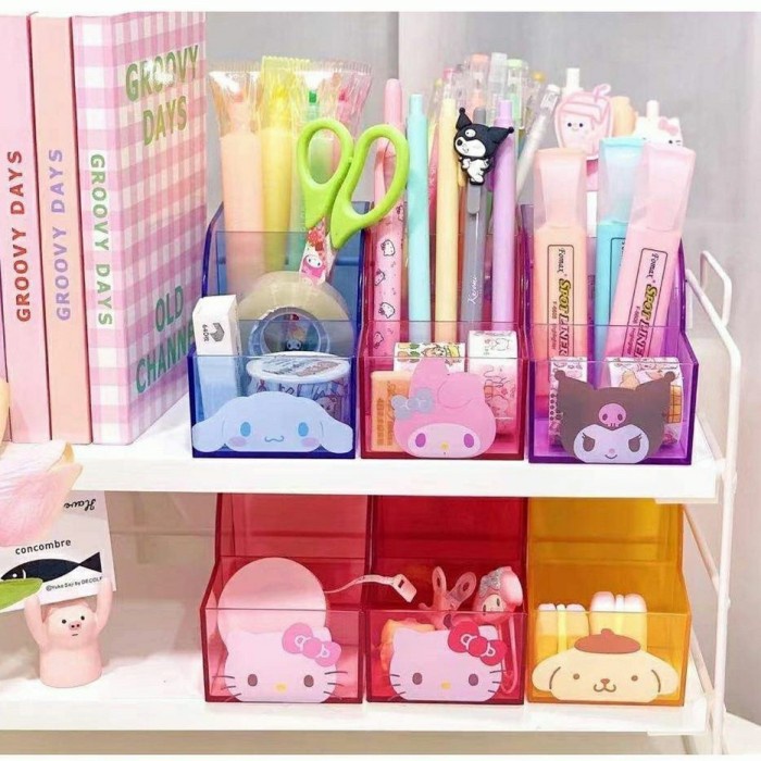 

Bestseller Tempat Pen/Tempat Alat Tulis/Tempat Serbaguna Sekat 3 Akrilik Sanrio
