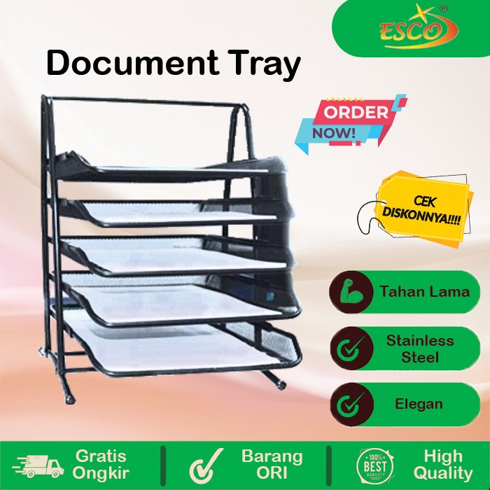 

Document Tray 5 Tingkat Document Organizer Rak Kertas File