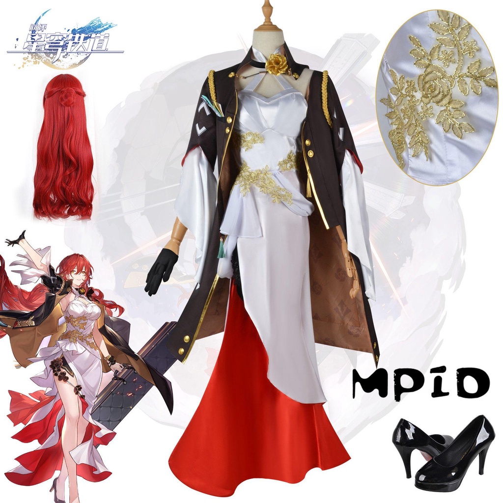 【MPID】Anime Game Honkai Star Rail Himeko Cosplay Costume Sexy Dress Wig Halloween Uniform Women