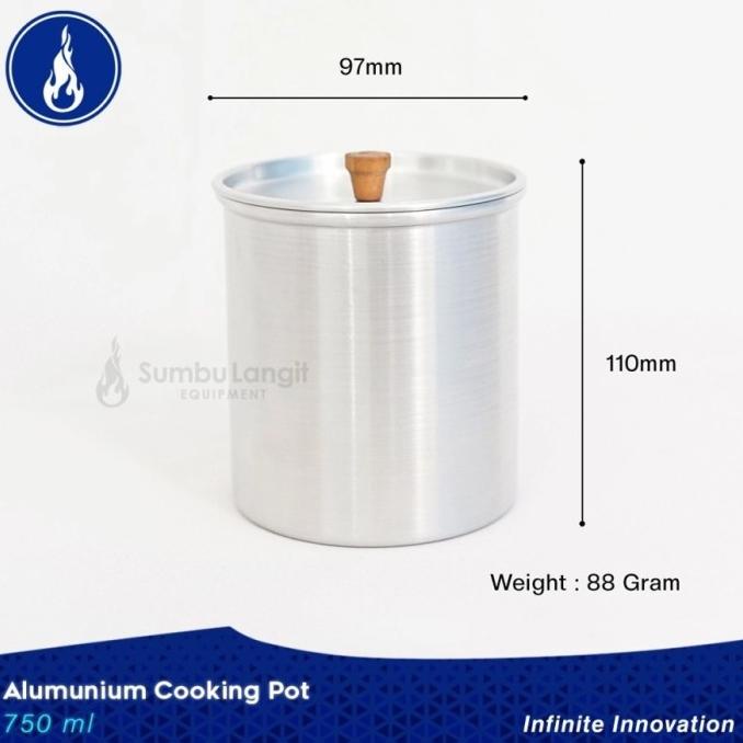 Panci Outdoor Sumbu Langit Cooking Pot 750 Ml