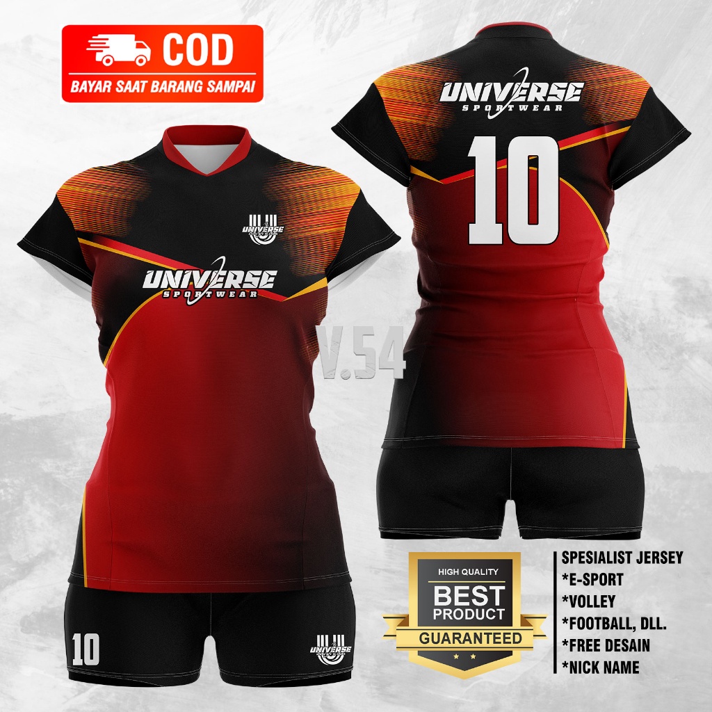 SETELAN VOLLY CEWE PREMIUM SETELAN VOLI WANITA BAJU VOLLY DEWASA JERSEY VOLI ATASAN VOLLY PRINT VOL.