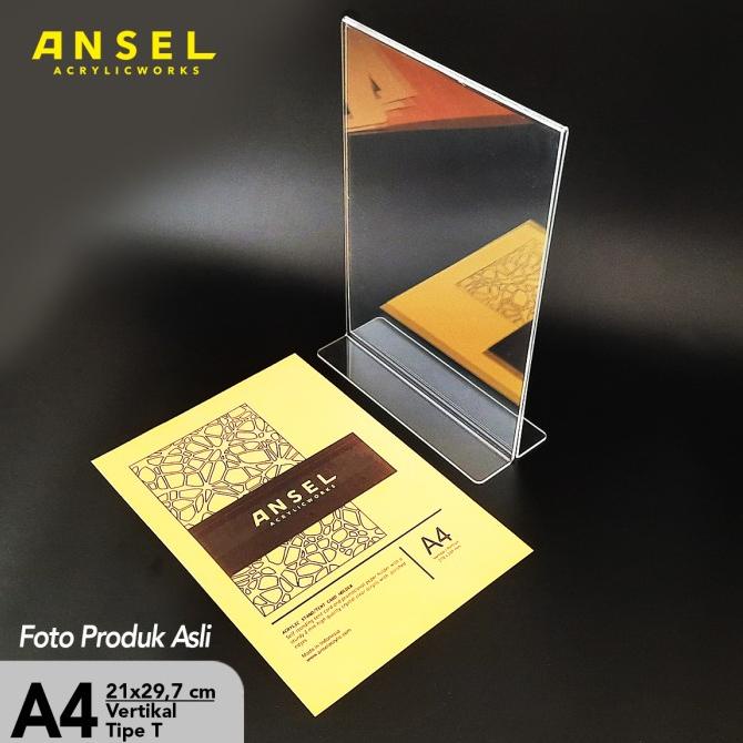 

Tent Holder Akrilik Tipe T / A4 Vertikal 21x29,7 cm / Acrylic Display