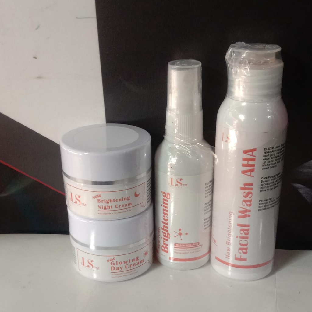 Paket ls skincare brightening basic untuk wajah glowing susah putih dan paket jerawat acne lengkap