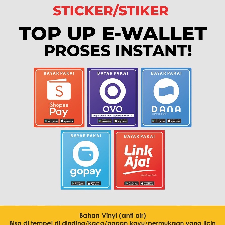 

❤[PROMO ⚡ALE!!!]❤ Stiker top up sald0 dana