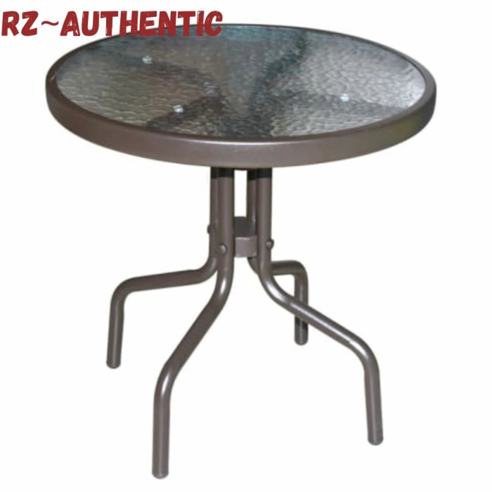 Terlaris Soleil Meja Teras Meja Tamu Minimalis Meja Kaca Bulat