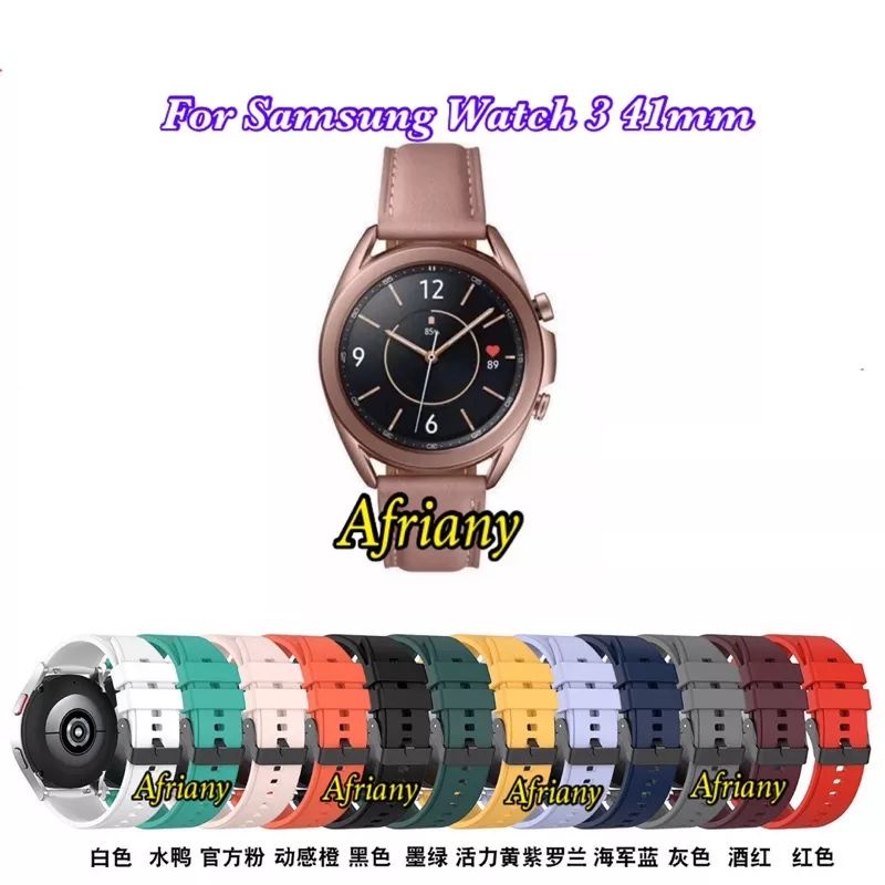 Strap Samsung Galaxy Watch 3 41mm Rubber Tali Jam Tangan