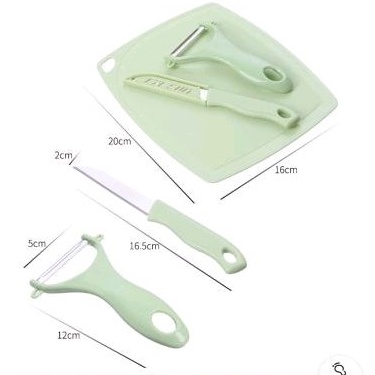 Talenan plastik set pisau buah peeler