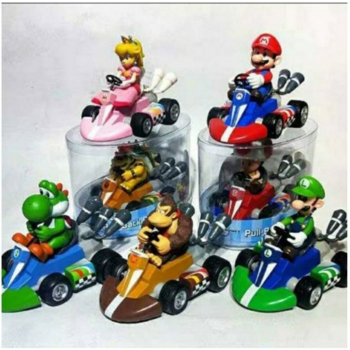 

MARIO KART MARIO BROSS mainan mobil mobilan pull back racer qab03