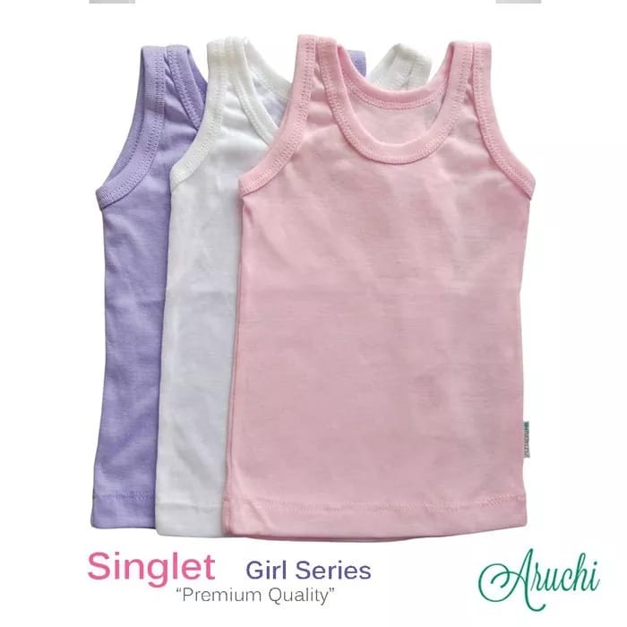 Kaos dalam Aruchi Singlet Putih / Warna 3pcs