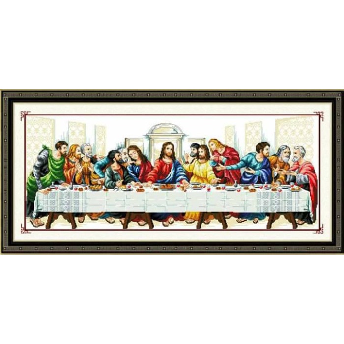 TERMURAH Paket Kristik cross stitch religius Perjamuan Kudus Yesus