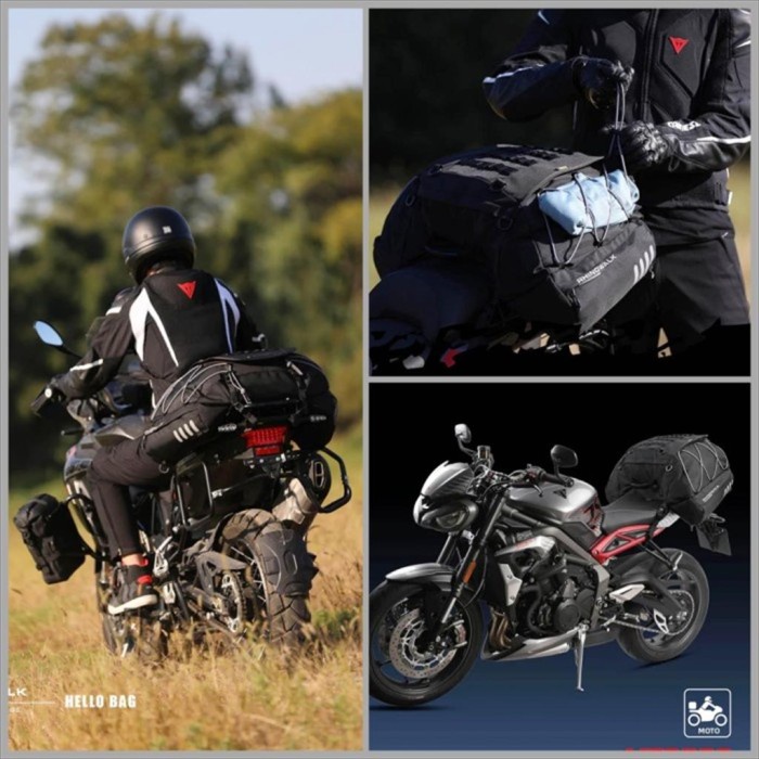 Rhinowalk Mt3550 Motorcycle Pannier 35-50L Tail Bag -Tas Sepeda Motor