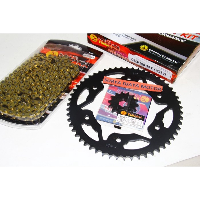 Girset CRF 150 L Gear set Depan Gir Belakang Rantai 428 CRF150 14T-55T