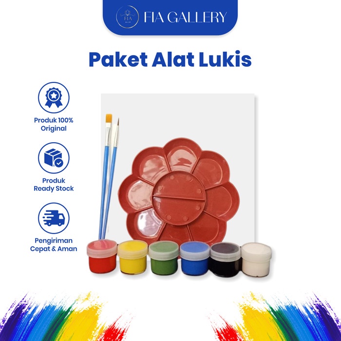 

Best Seller Paket Hemat Alat Lukis Anak 1 Set Kanvas 20 X20 Kuas Cat Palet