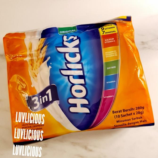 

HORLICKS ORIGINAL MALTED MILK MALT POWDER SACHETS SUSU GANDUM BUBUK