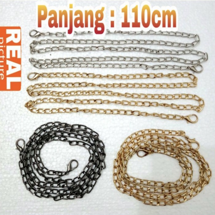 Terlaris Tali Rante Rantai Gepeng Kecil Strap Tas Selempang Murah / Tali Tas Ra