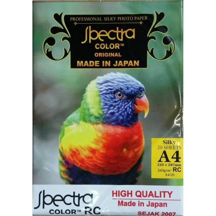 

Terlaris Kertas Foto Photo Paper Silky Spectra 260Gsm High Quality A4