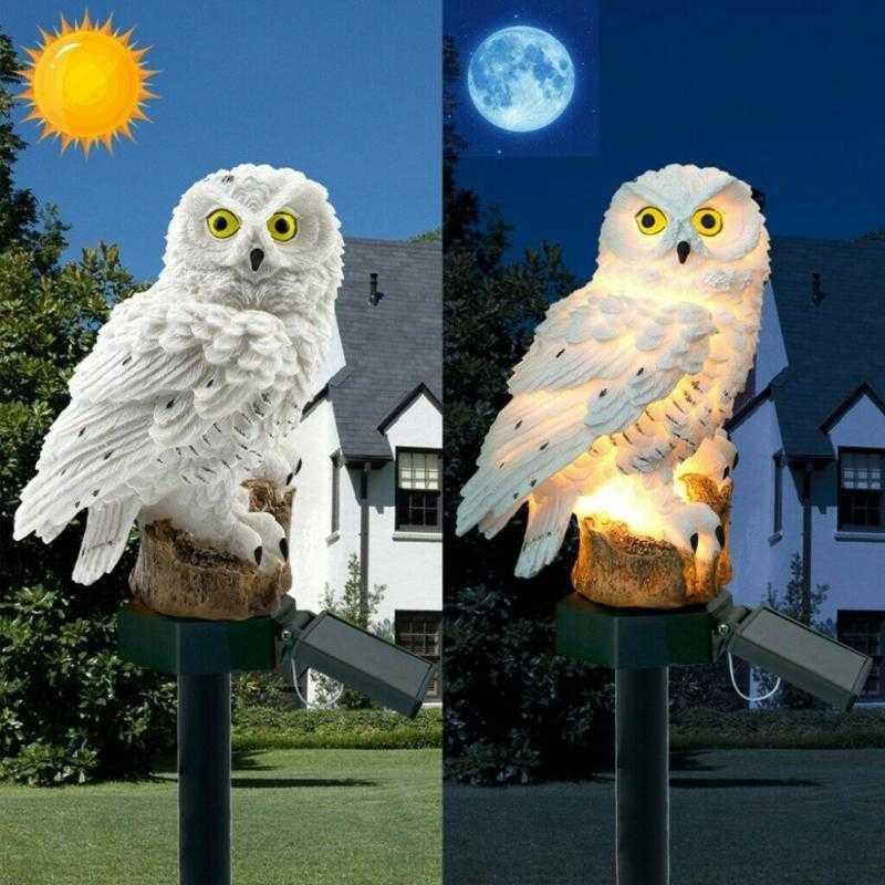 OOBEST Lampu Taman Hias Burung Hantu Waterproof Solar Panel Warm White - SG15S