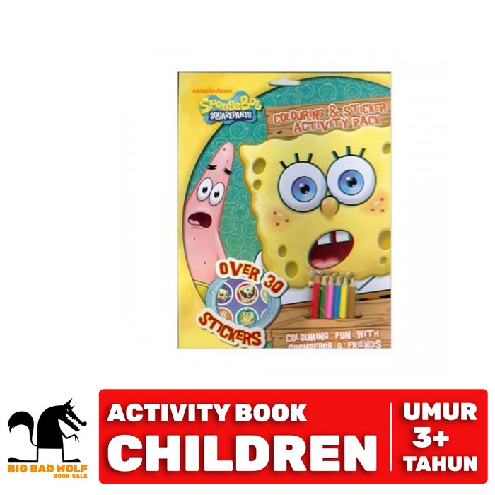 Teena Buku Bbw Spongebob Squarepants: Colouring & Sticker Activity Pack