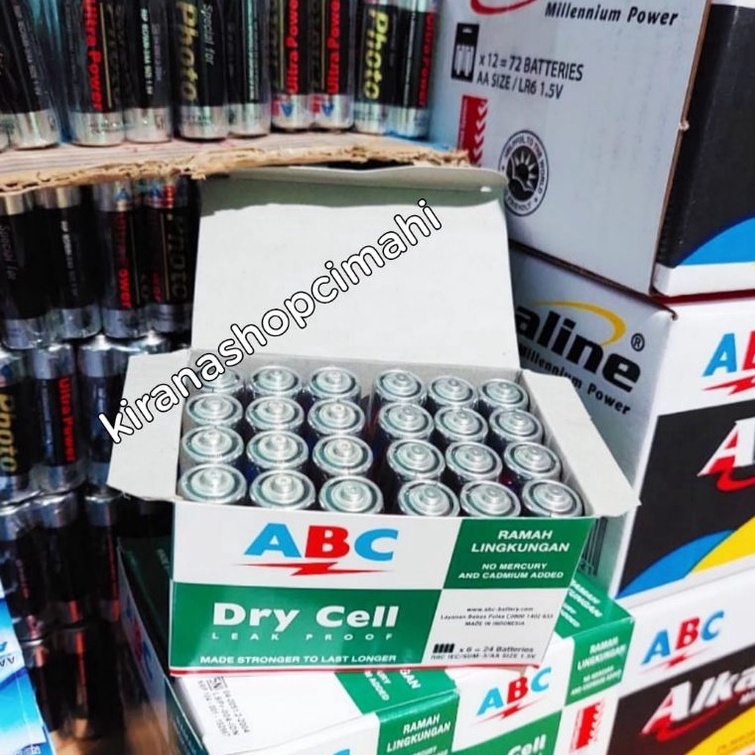 Terbaru 3.3 Batre ABC hijau AA isi 24 pcs / baterai / battery / batu / abc a2