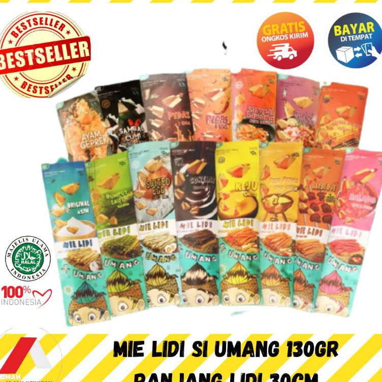 

【MEGA SALE】 MIE LIDI SI UMANG KEMASAN KERTAS 130gr SALE MURAH FREE BUBBLEWRAP
