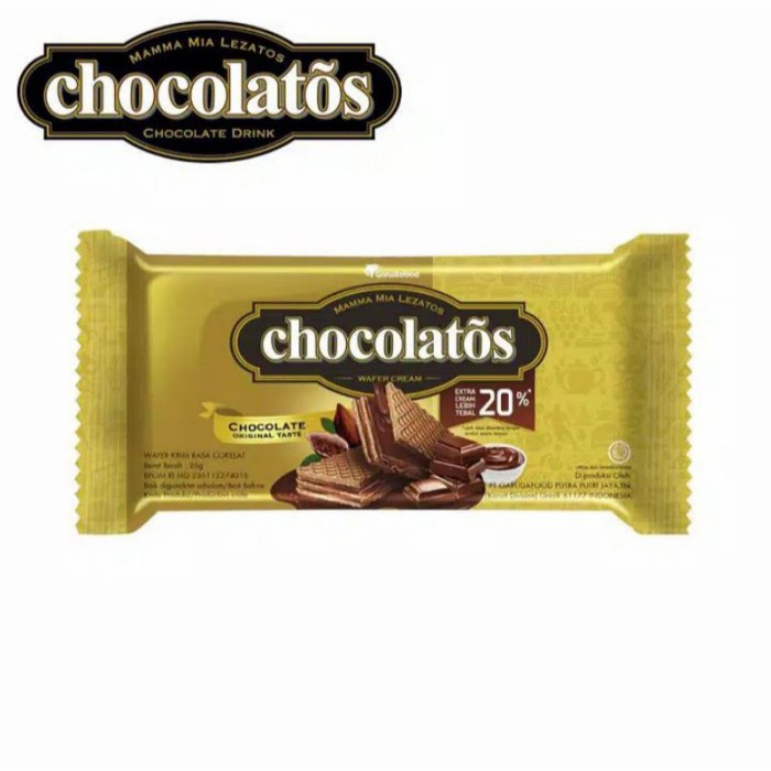 

Chocolatos Wafer Cream Chocolate Krim Coklat - wafer coklat 22gr Berkualitas