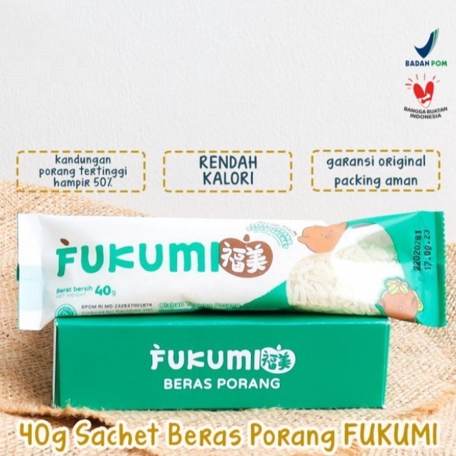 

>XC26619< Fukumi Beras Porang SACHET 40gr Instan Konjac Rice Shirataki Rice