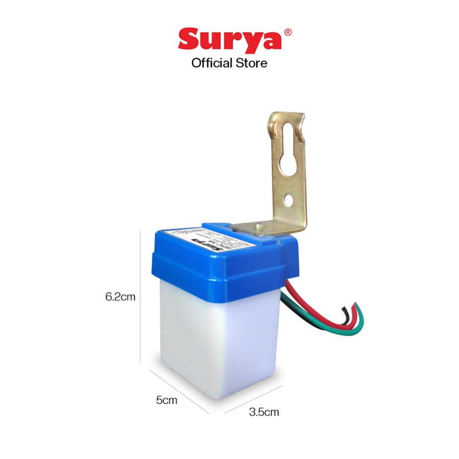 Switch Sensor Cahaya Otomatis 220v 3A Photocell merk Surya