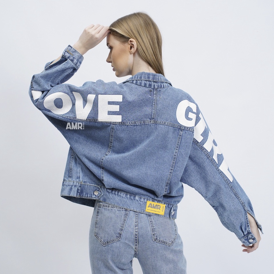 (Terbaik) AMR ORIGINAL -  LOVE GIRL 1857 - JACKET JEANS OVERLOAD  DREAM