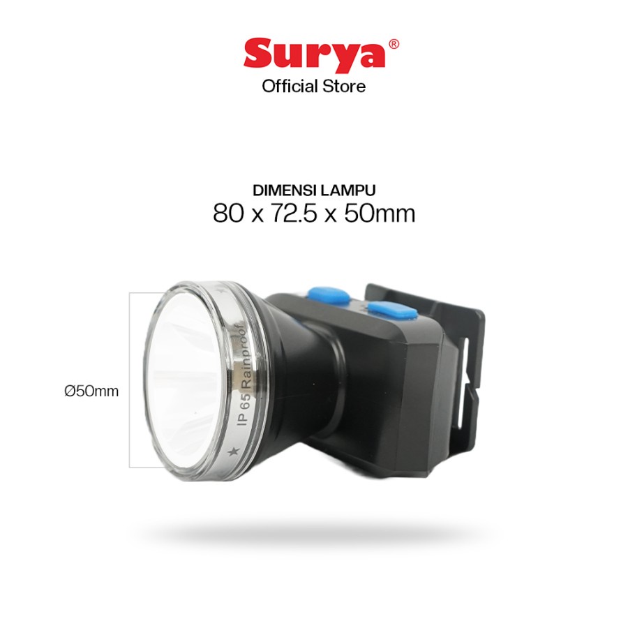 Senter Kepala Surya 15 Watt Syh L 155 C Headlamp Surya SYH L155C