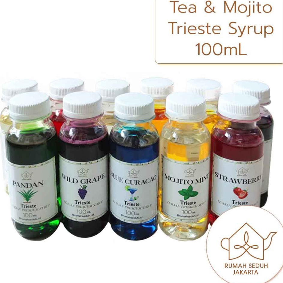 

(V44859) Trieste Syrup kecil 100 mL - Sirup Rasa Buah dan Herbal varian Teh dan Mojito