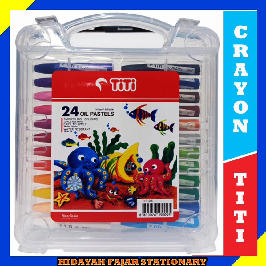 

Stock Banyak.. Crayon TITI 24 Warna - Crayo Joyko - Oil Pastel 46