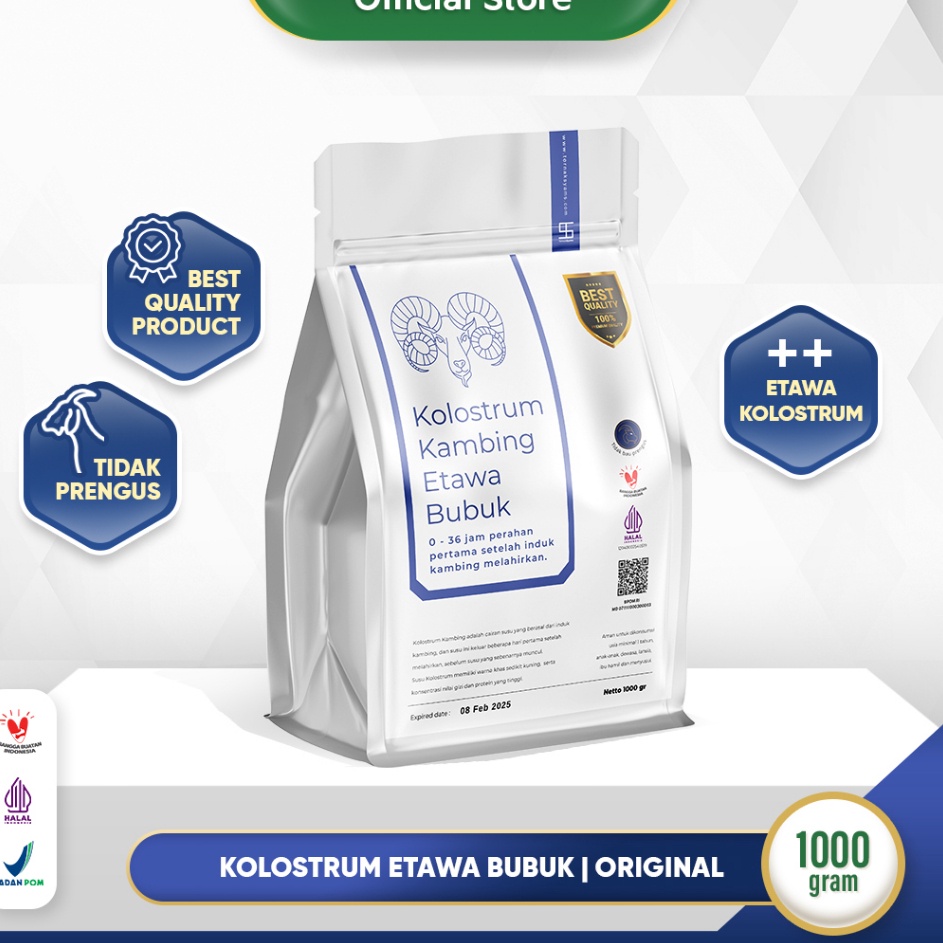 

Terlaku.../ Premium Susu Kambing Etawa Kolostrum Colostrum Bubuk Ternak Syams 1000 gram 1 Kg Murni Organik Pure Natural Original tanpa campuran gula Alami Asli mentah kiloan murah termurah COD bayar di tempat etawaku platinum SR12 flavor powder drink susu