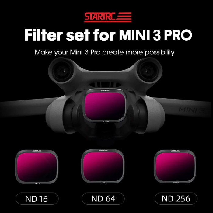 Lenas Startrc Dji Mini 3 Pro Filter Set Nd 16/64/256 Mini 3 Pro Nd Filter