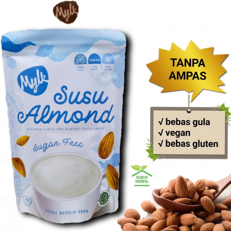 

BELANJA MURMER L79 Susu Almond Diet Non Gula MYLK /Almond Bubuk Tanpa Ampas 10 x Minum イ
