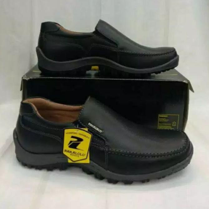 sepatu kulit pakalolo N8815 hitam sepatu pantofel pria original 39-44